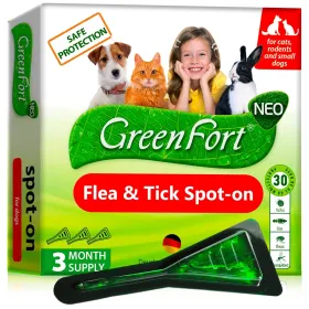 Flea and Tick Prevention for Dogs Cats Rabbits Natural Flea Treatment Home Pest Control Topical Flea Mosquito Repellent for Puppy Kitten 3 Drops (Option: 1pcs)